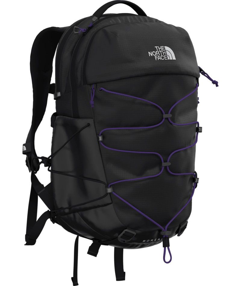 THE NORTH FACE WOMENS BOREALIS BACKPACK 25, Color: TNF BLACK/PEAK PURPLE