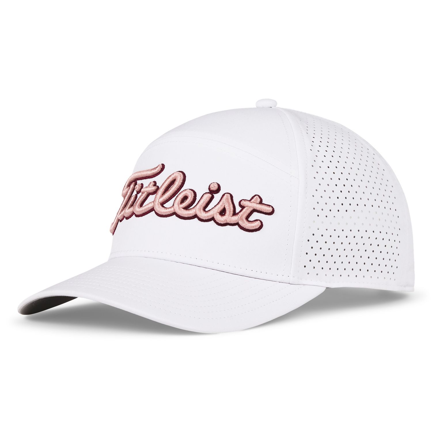 MAIN IMAGE OF TITLEIST MENS DIEGO HAT IN WHITE/SOFT PINK/BURGUNDY ADJUSTABLE