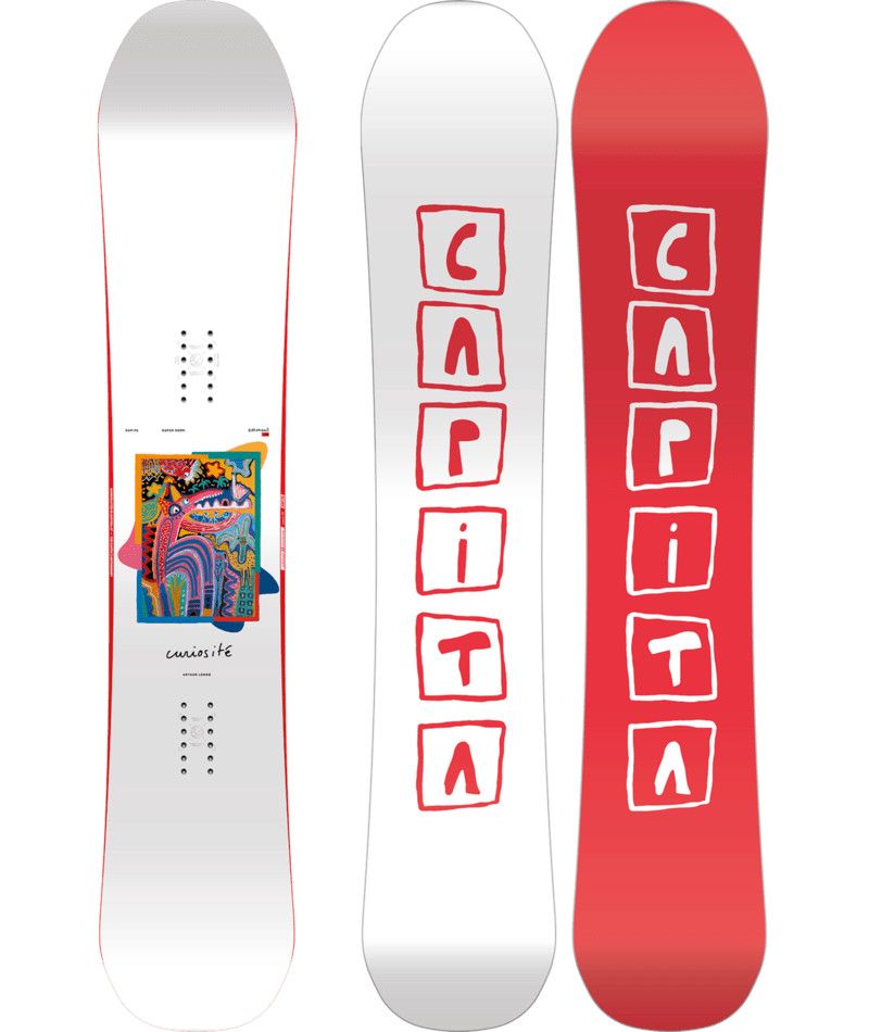 CAPITA MENS AERONAUT SNOWBOARD 25, Color: WHITE/PINK/BLUE, Size: 155