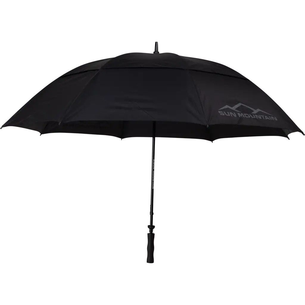 MAIN IMAGE OF SUN MOUNTAIN UNISEX MANUAL UMBRELLA IN BLACK 62&quot; WITH SUPERIOR PROTECTION