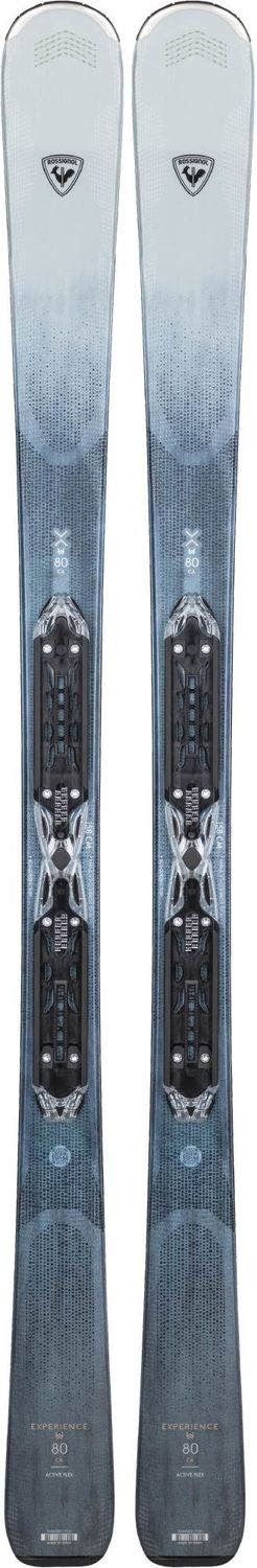 ROSSIGNOL WOMENS EXPERIENCE W 80 CARBON XPRESS DOWNHILL SKIS 25, Color: LIGHT BLUE/WHITE, Size: 142