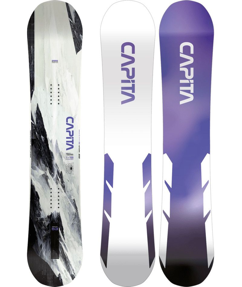 CAPITA MENS MERCURY SNOWBOARD 25, Color: WHITE/BLACK/PURPLE, Size: 153