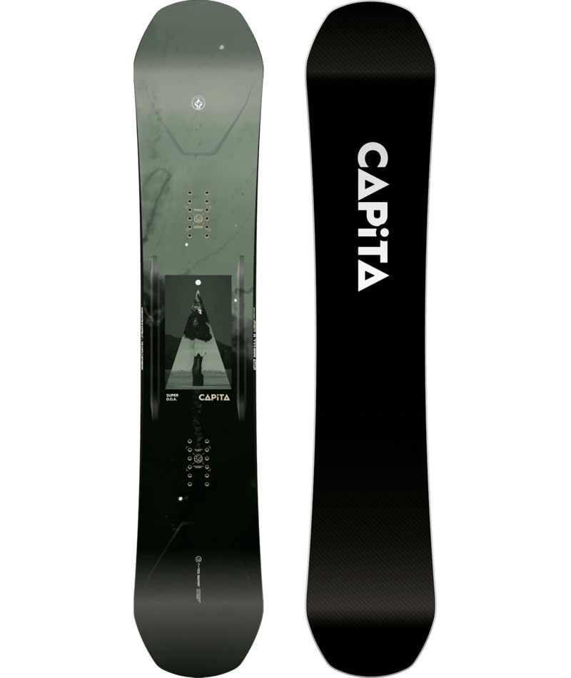 CAPITA MENS SUPER D.O.A. SNOWBOARD 25, Color: BLACK/SAGE GREEN, Size: 158