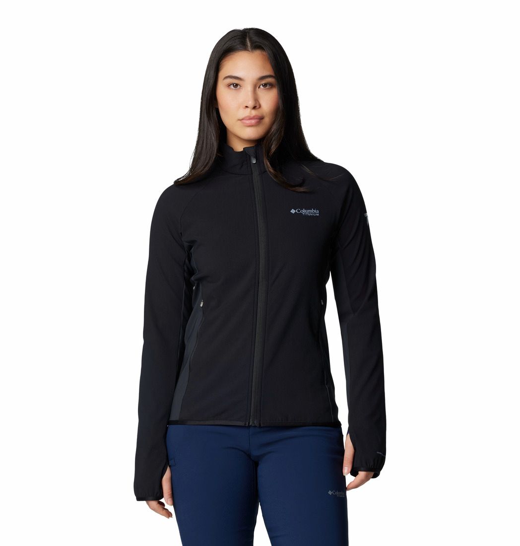 MAIN IMAGE OF COLUMBIA WOMENS SPECTRE RIDGE™ FULL ZIP TECH FLEECE II SWEATER IN BLACK XS