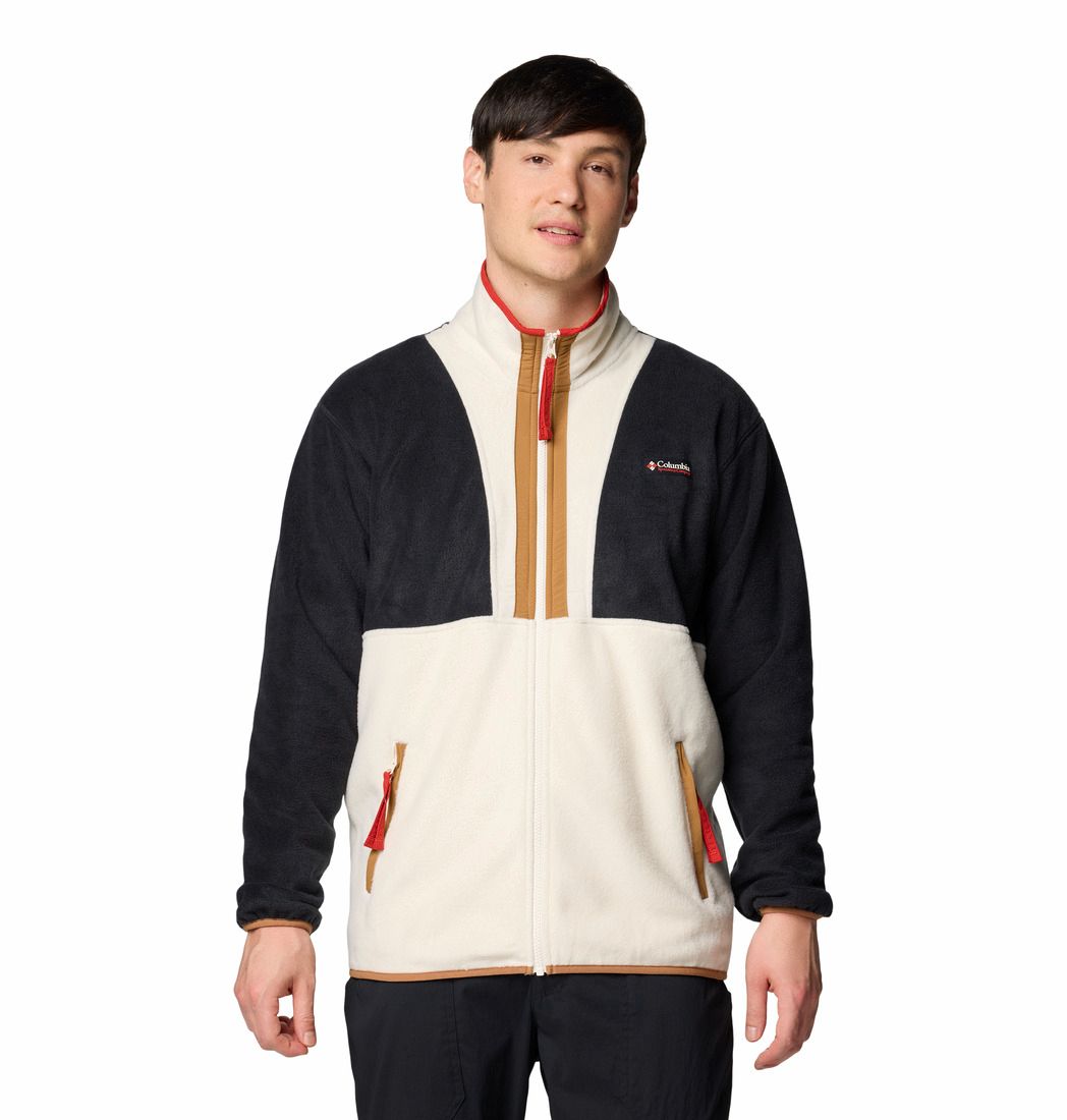 MAIN IMAGE OF COLUMBIA MENS BACKBOWL™ II FULL ZIP FLEECE SWEATER IN BLACK/CHALK SMALL