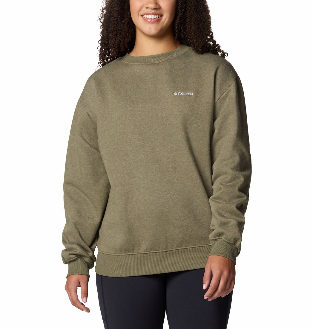 MAIN IMAGE OF COLUMBIA WOMENS ALDERMORE™ CREW SWEATER IN STONE GREEN HEATHER SMALL