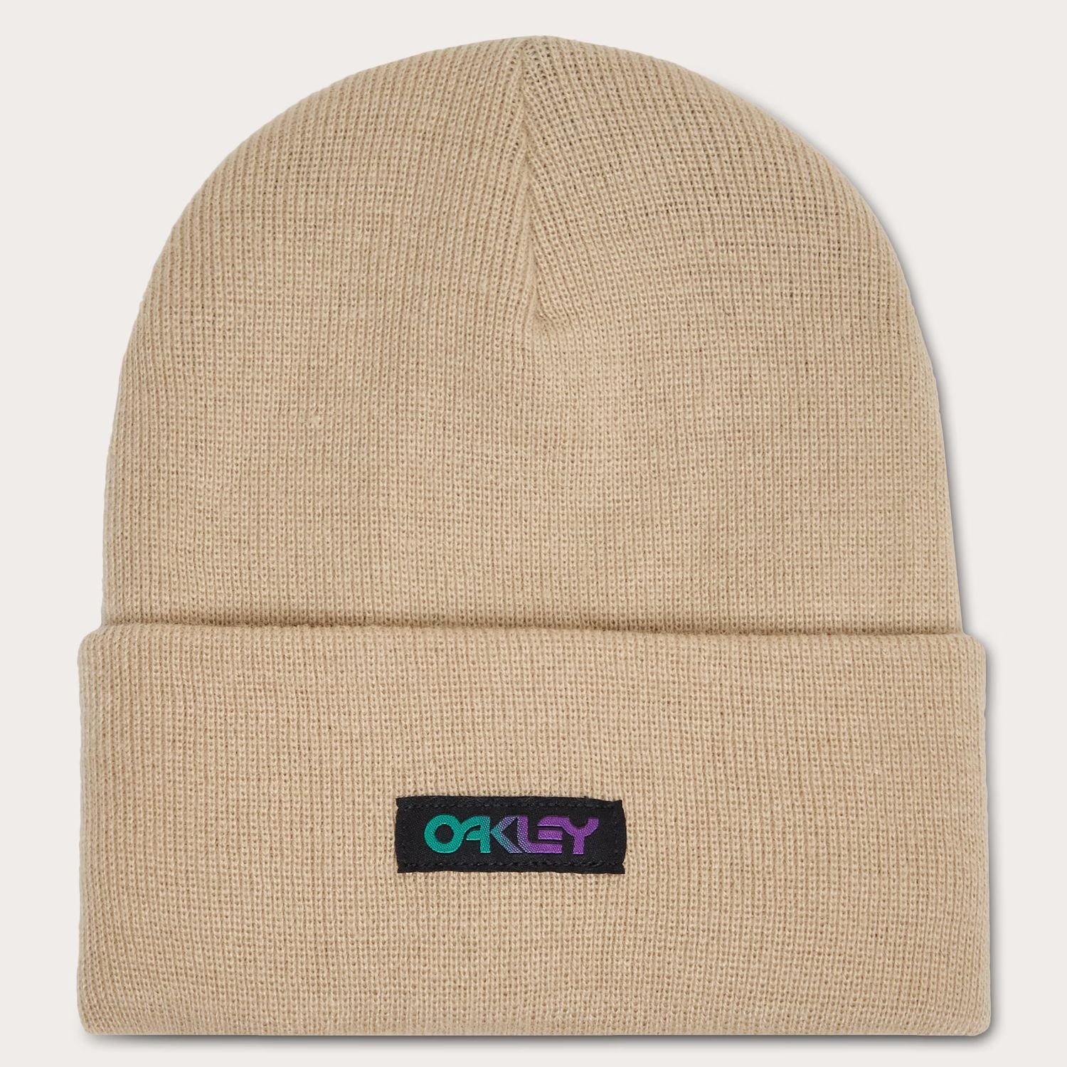 MAIN IMAGE OF OAKLEY UNISEX B1B GRADIENT PATCH BEANIE WINTER HAT IN HUMUS O/S WITH WARMTH
