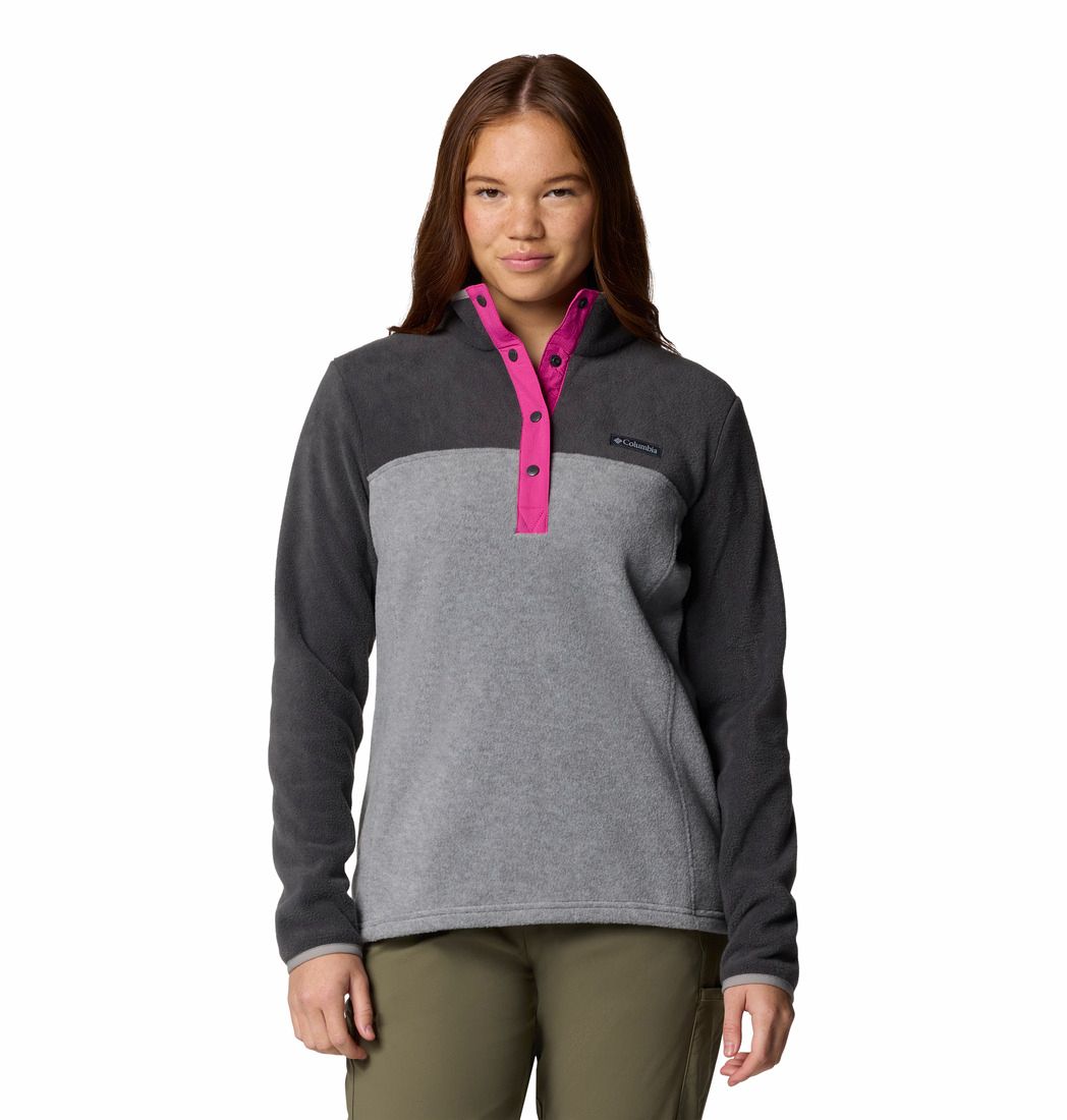 MAIN IMAGE OF COLUMBIA WOMENS BENTON SPRINGS™ 1/2 SNAP PULL OVER II SWEATER IN GREY/SHARK SMALL