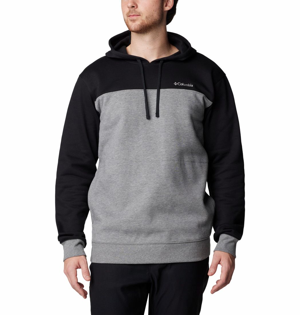MAIN IMAGE OF COLUMBIA MENS HART MOUNTAIN™ III HOODIE IN CHARCOAL HEATHER/BLACK HEATHER SMALL