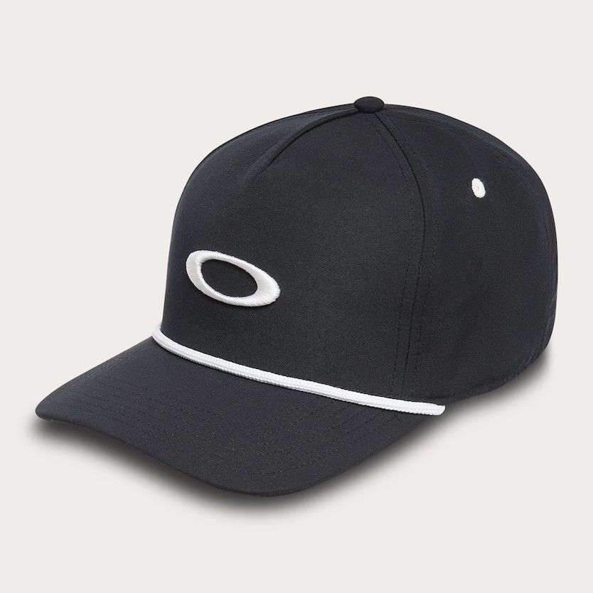 MAIN IMAGE OF OAKLEY MENS ELLIPSE ROPE HAT IN BLACK/WHITE O/S WITH WATERPROOFING