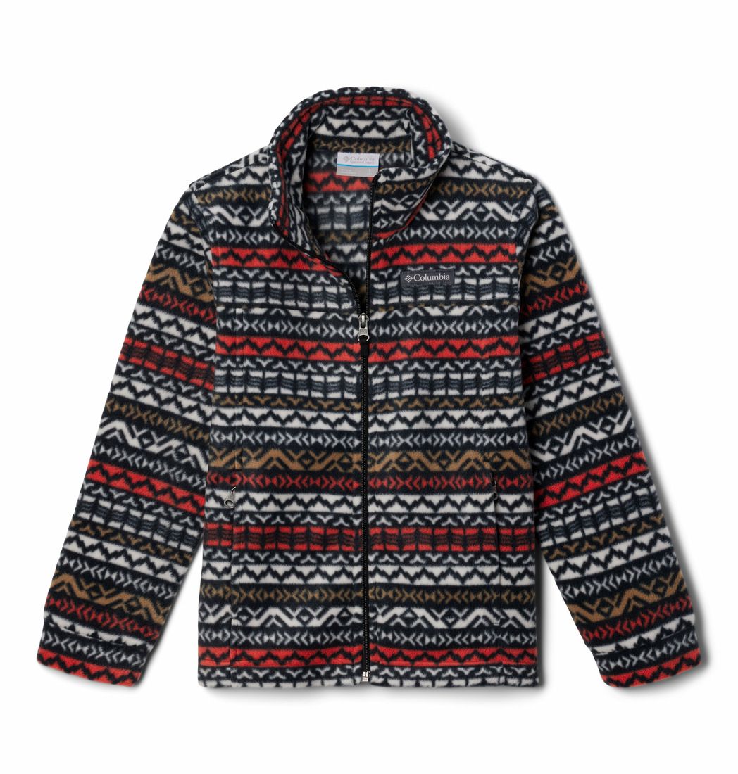 MAIN IMAGE OF COLUMBIA YOUTH BOYS ZING™ III FLEECE SWEATER IN BLACK MADRAS XXS WITH LIGHT WARMTH