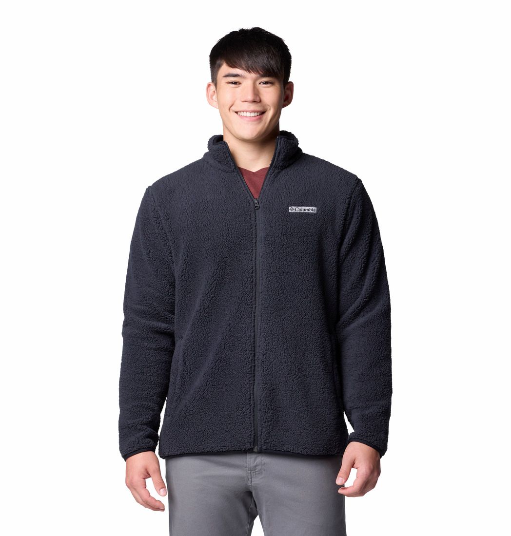 MAIN IMAGE OF COLUMBIA MENS RUGGED RIDGE™ III SHERPA FULL ZIP SWEATER IN BLACK SMALL