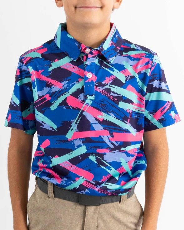 MAIN IMAGE OF YATTA YOUTH 8-TRACK POLO IN 8-TRACK XS WITH 4-WAY STRETCH AND MOISTURE WICKING