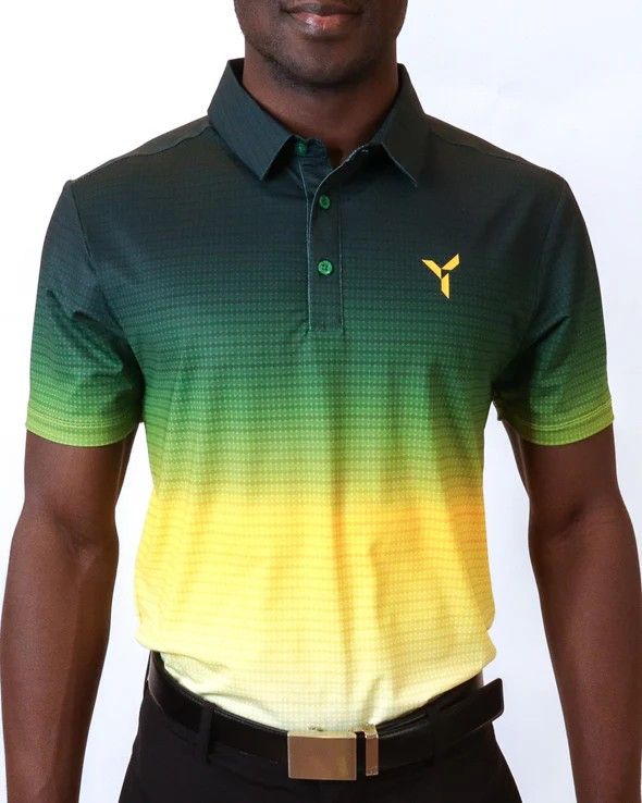 MAIN IMAGE OF YATTA MENS CHROMAFADE LIMITED EDITION POLO IN CHROMAFADE MEDIUM WITH 4-WAY STRETCH