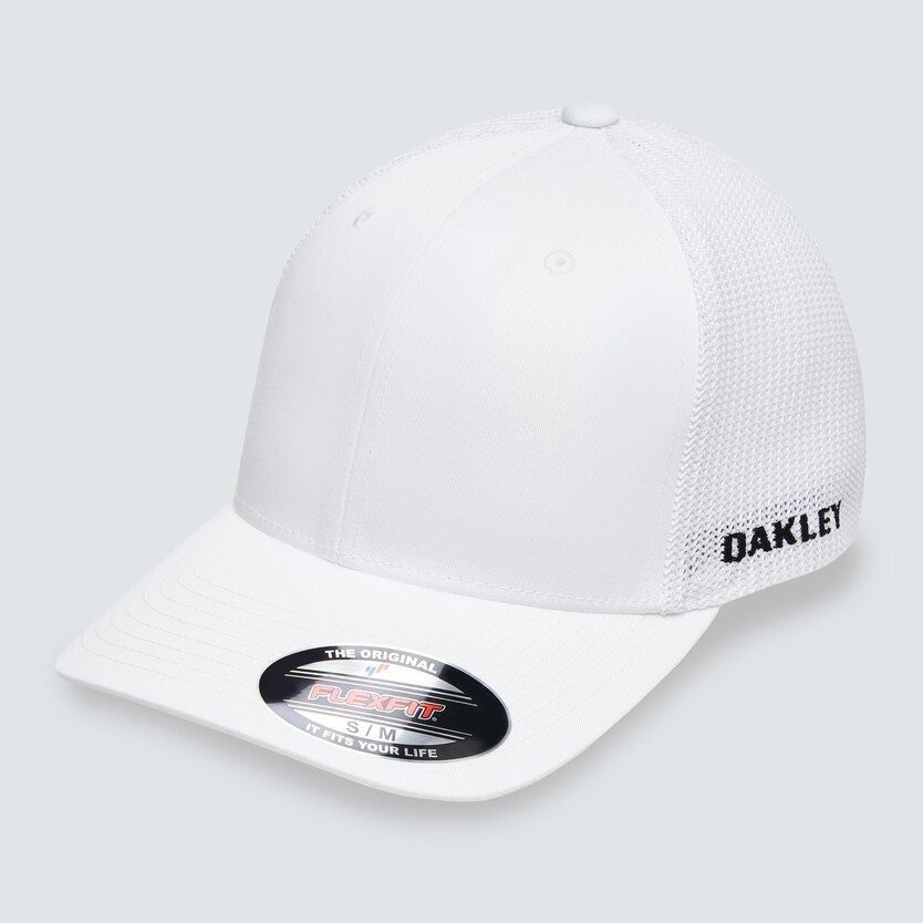 MAIN IMAGE OF OAKLEY MENS GOLF CRESTING TRUCKER HAT IN WHITE S/M WITH BREATHABILITY AND LIGHTWEIGHT