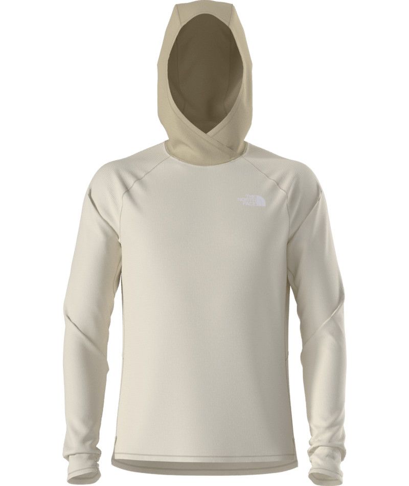 MAIN IMAGE OF THE NORTH FACE MENS SUNRISER HOODIE IN WHITE DUNE/GRAVEL SMALL WITH UPF 40+