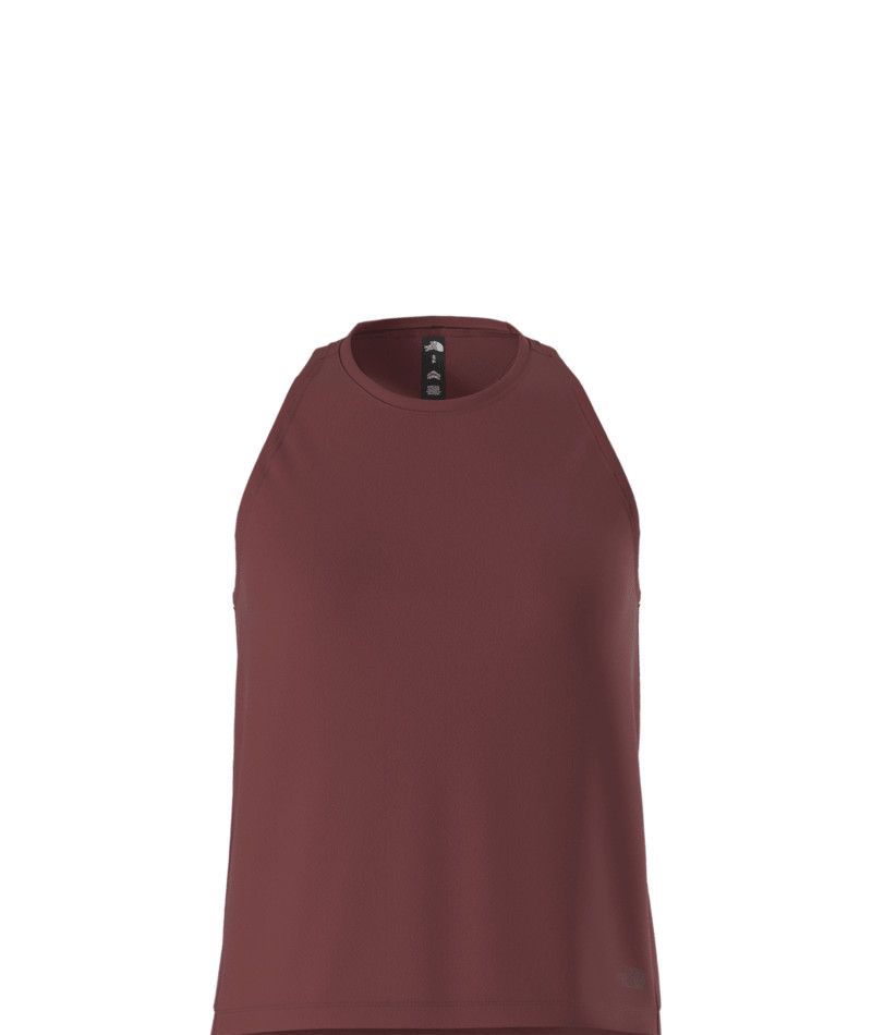 MAIN IMAGE OF THE NORTH FACE WOMENS DUNE SKY STANDARD TANK TOP IN SUMAC XS WITH ULTRA SOFT FABRIC
