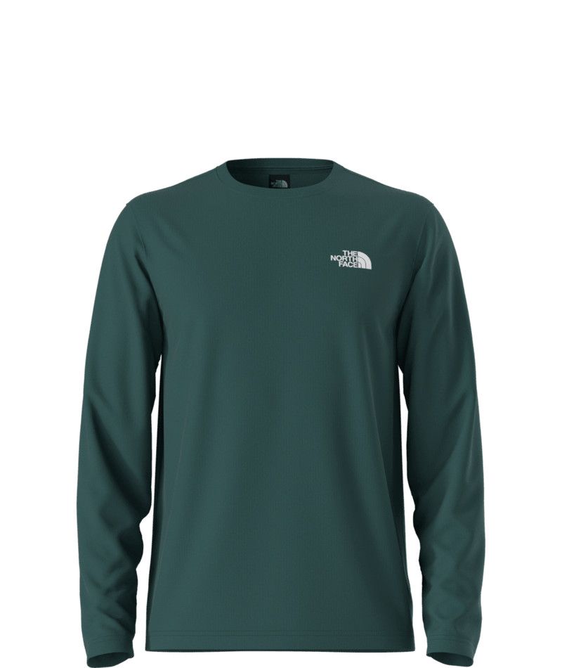 MAIN IMAGE OF THE NORTH FACE MENS SIMPLE DOME LONG SLEEVE SHIRT IN DEEP NORI SMALL WITH COMFORT