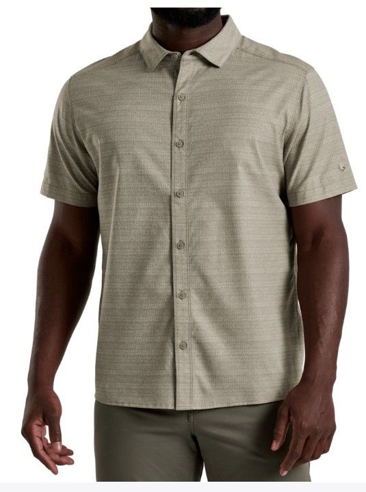 MAIN IMAGE OF KUHL MENS KUHL BREEZE SHORT SLEEVE SHIRT IN SAND SMALL WITH QUICK-DRYING