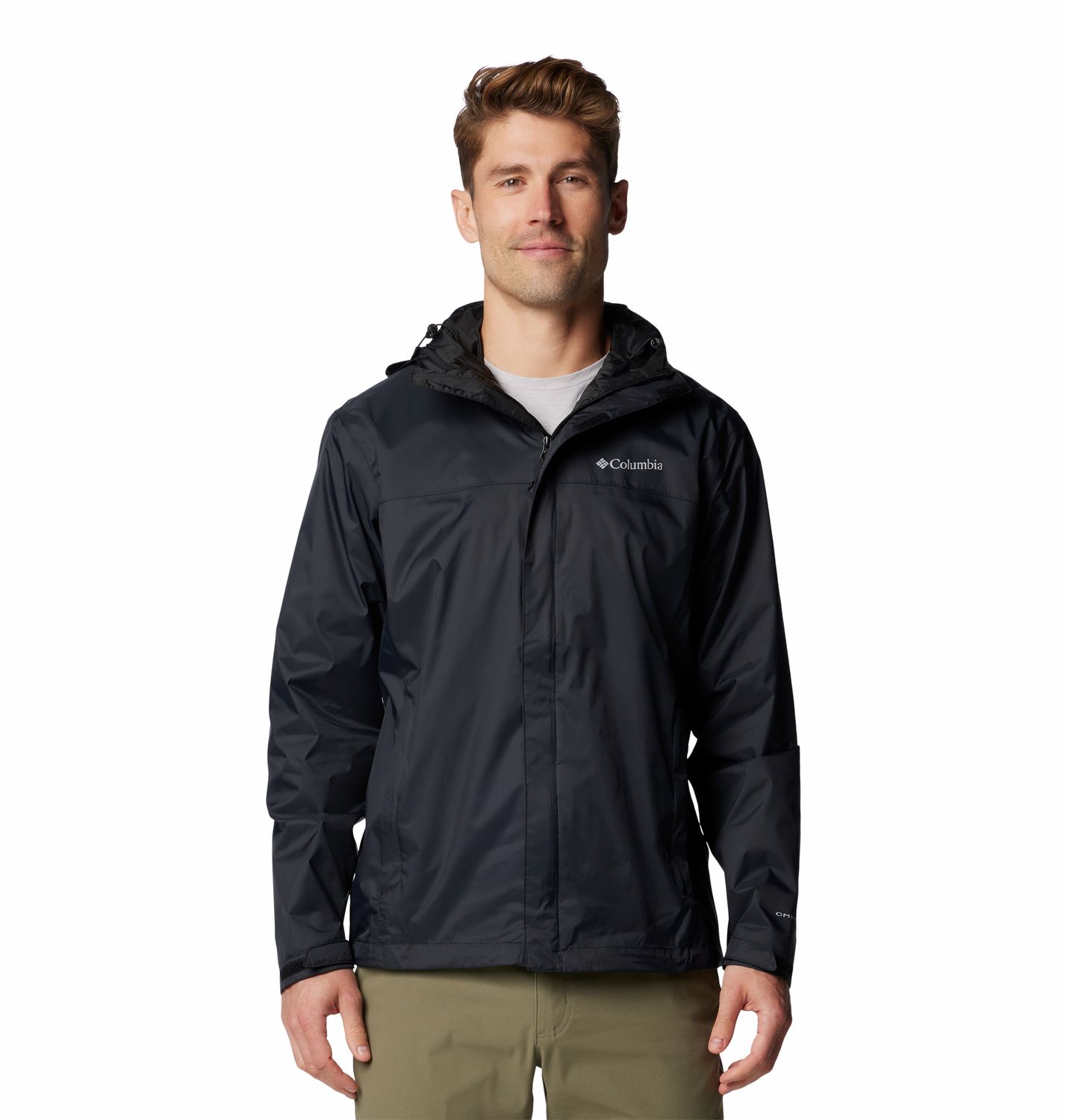 MAIN IMAGE OF COLUMBIA MENS WATERTIGHT™ II RAIN JACKET IN BLACK MEDIUM WITH LIGHT WARMTH