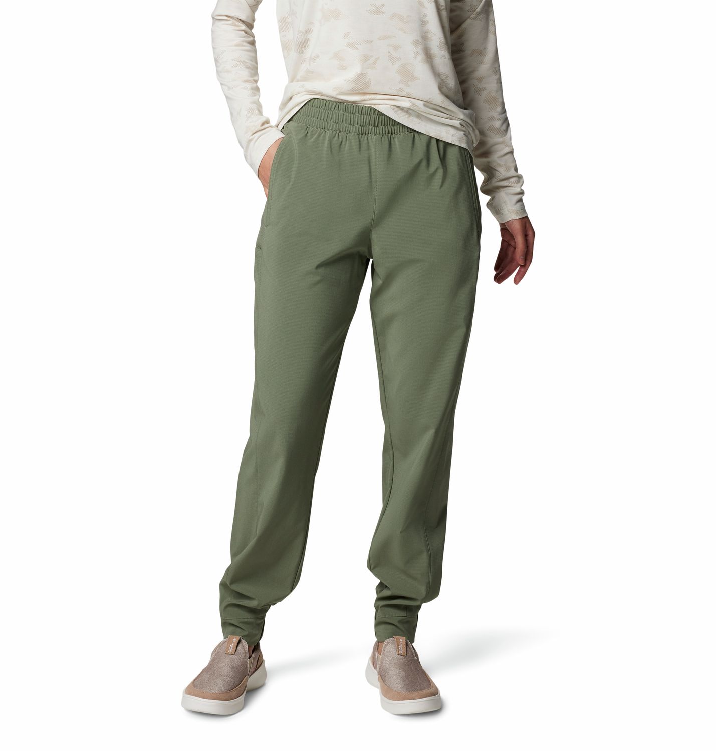 MAIN IMAGE OF COLUMBIA WOMENS PFG UNCHARTED™ PULL ON PANT IN CYPRESS REGULAR XS WITH UPF 50