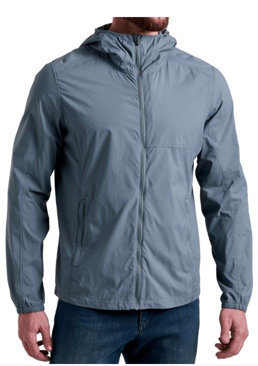 MAIN IMAGE OF KUHL MENS DRIFTR FULL ZIP SOFTSHELL JACKET IN CHARCOAL BLUE MEDIUM WITH DURABILITY