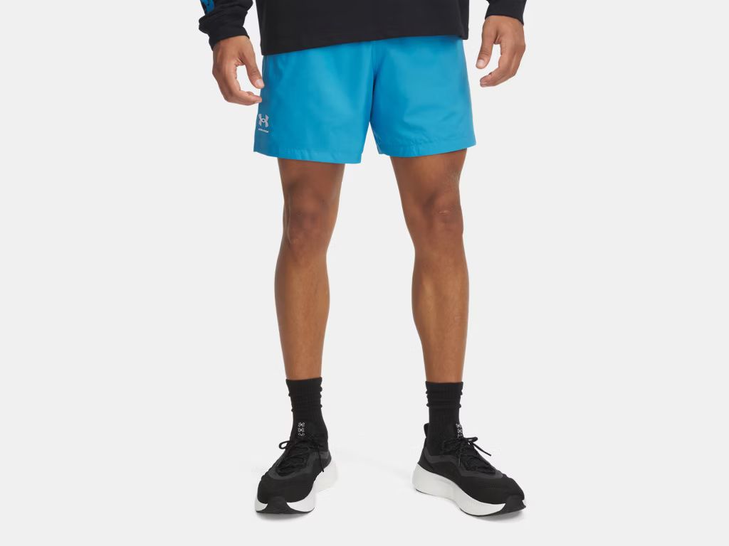 MAIN IMAGE OF UNDER ARMOUR MENS UA ICON VOLLEY SHORT IN ETHER BLUE/WHITE SMALL 5.5&quot;