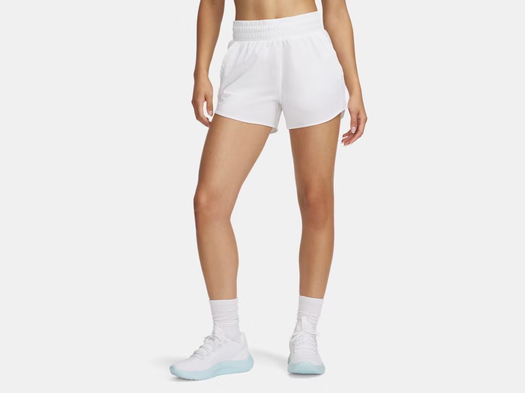 MAIN IMAGE OF UNDER ARMOUR WOMENS UA VANISH SHORT IN WHITE/WHITE XS 3&quot; WITH BREATHABILITY