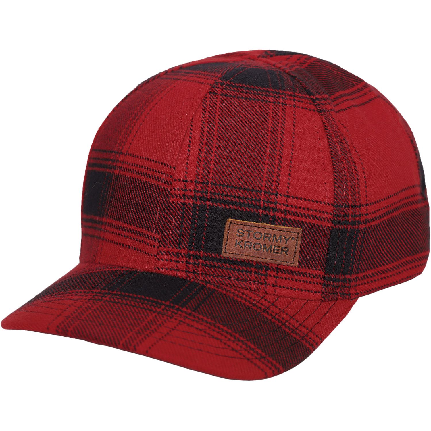 STORMY KROMER UNISEX FLANNEL CURVEBALL CAP 26, Color: RED/BLACK PLAID, Size: ADJUSTABLE