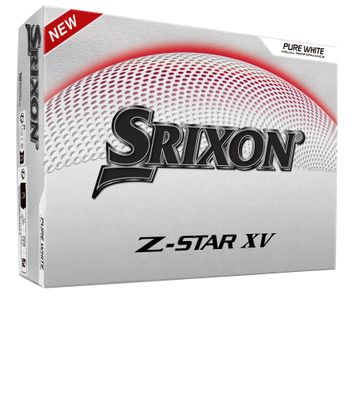 FRONT VIEW OF SRIXON UNISEX Z-STAR XV GOLF BALL WITH THIN PREMIUM BIOMASS URETHANE COVER