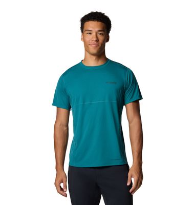 FRONT VIEW OF COLUMBIA MENS CIRQUE RIVER™ PRO CREW SHORT SLEEVE SHIRT WITH UPF 40
