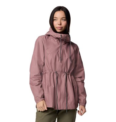 FRONT VIEW OF COLUMBIA WOMENS LILLIAN RIDGE™ II RAIN JACKET WITH BREATHABILITY
