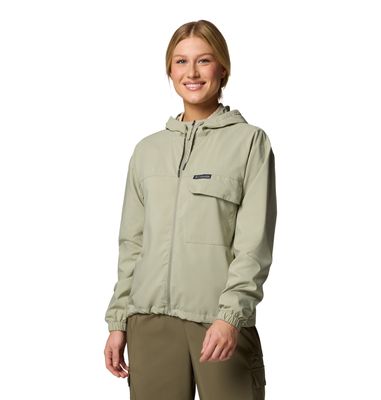 FRONT VIEW OF COLUMBIA WOMENS SKIEN VALLEY™ FULL ZIP HOODIE WITH UPF 50 AND MOISTURE WICKING