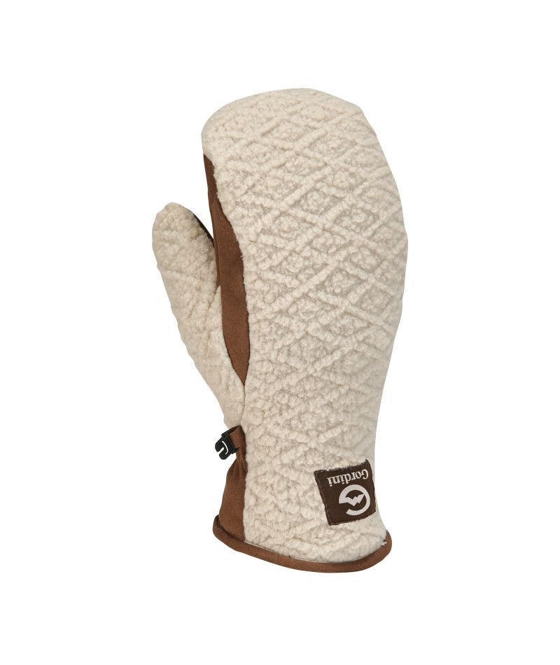 GORDINI WOMENS ARGYLE MITTEN 26, Color: OATMEAL, Size: SMALL
