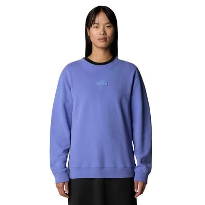FRONT VIEW OF THE NORTH FACE WOMENS NATURE RELAXED CREW SWEATER WITH CASUAL COMFORT AND RELAXED FIT
