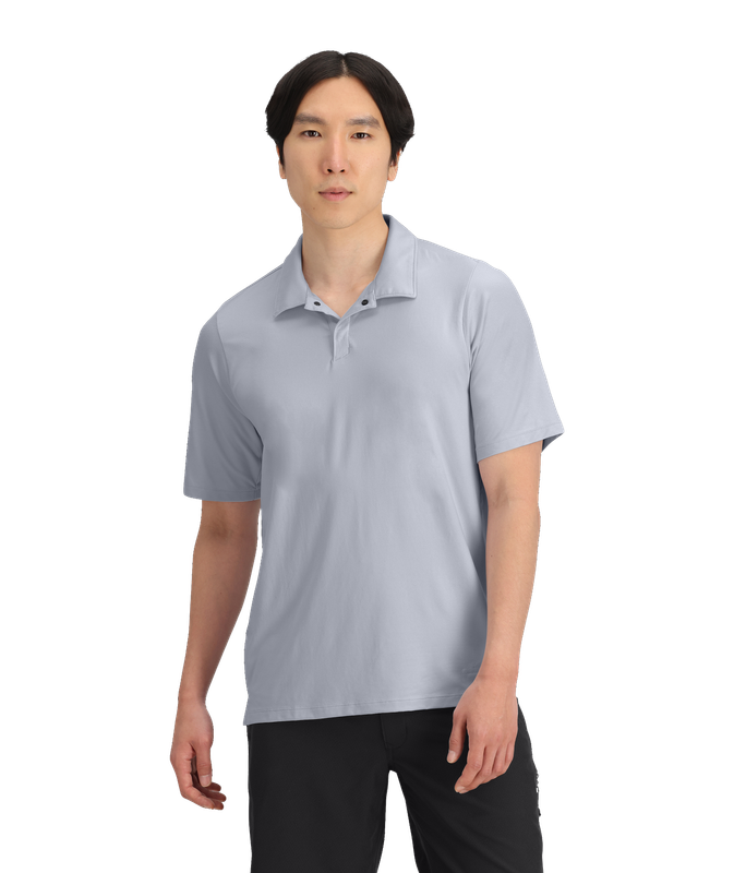 FRONT VIEW OF THE NORTH FACE MENS DUNE SKY POLO WITH SOFT FABRIC AND ANTI-ODOR TECHNOLOGY