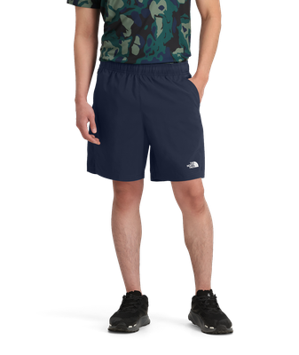 FRONT VIEW OF THE NORTH FACE MENS 24/7 SHORT WITH MESH VENTING