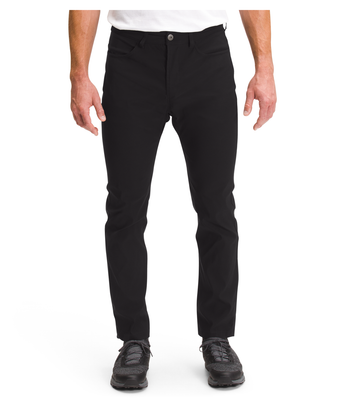 FRONT VIEW OF THE NORTH FACE MENS SPRAG 5-POCKET PANT WITH UPF 40+ AND WATER REPELLENCY