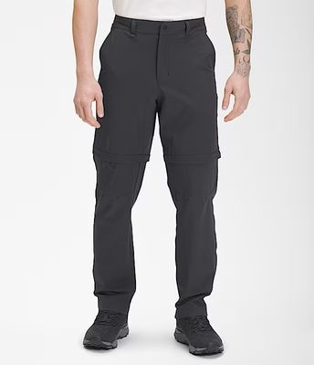 FRONT VIEW OF THE NORTH FACE MENS PARAMOUNT CONVERTIBLE PANT WITH BELT LOOPS AND WATER REPELLENCY