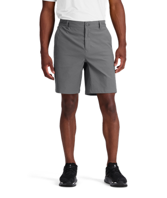 FRONT VIEW OF THE NORTH FACE MENS SPRAG SHORT WITH BREATHABILITY AND WATER REPELLENCY