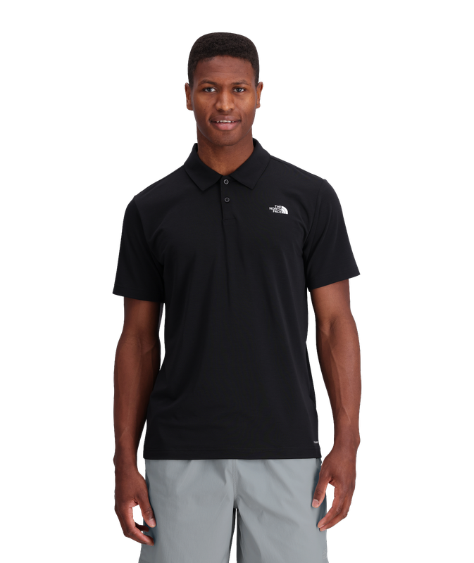 FRONT VIEW OF THE NORTH FACE MENS ADVENTURE POLO WITH ALL-DAY COMFORT AND INCREASED SNAG RESISTANCE