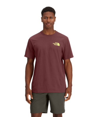 FRONT VIEW OF THE NORTH FACE MENS PUBLIC LANDS CACTUS—GRAPHIC SHORT SLEEVE SHIRT WITH COMFORT