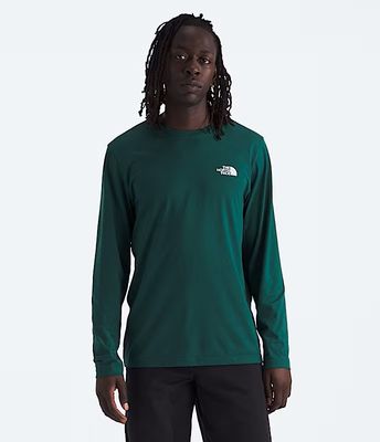 FRONT VIEW OF THE NORTH FACE MENS SIMPLE DOME LONG SLEEVE SHIRT WITH COMFORT AND REGULAR FIT