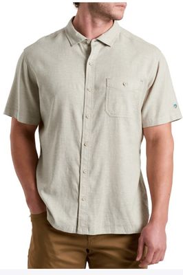 FRONT VIEW OF KUHL MENS GETAWAY SHORT SLEEVE SHIRT WITH DURABILITY AND HIGHLY BREATHABLE