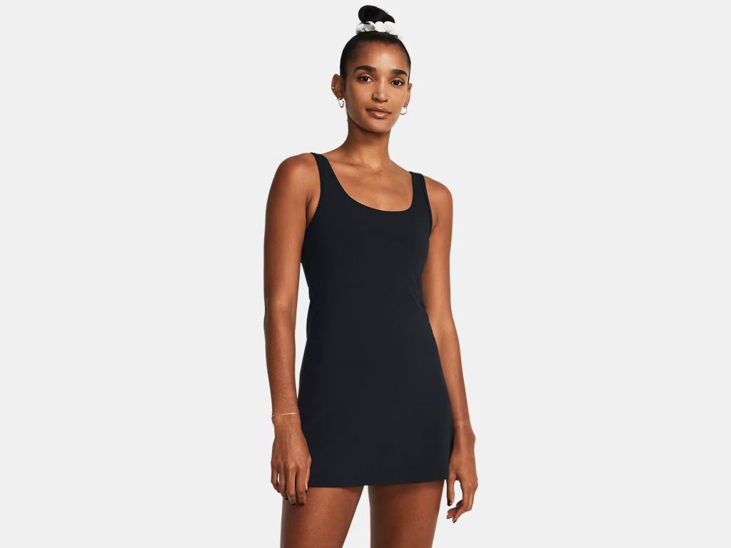 MAIN IMAGE OF UNDER ARMOUR WOMENS UA MOTION DRESS IN BLACK/JET GRAY XS WITH ULTRA-SOFT FABRIC