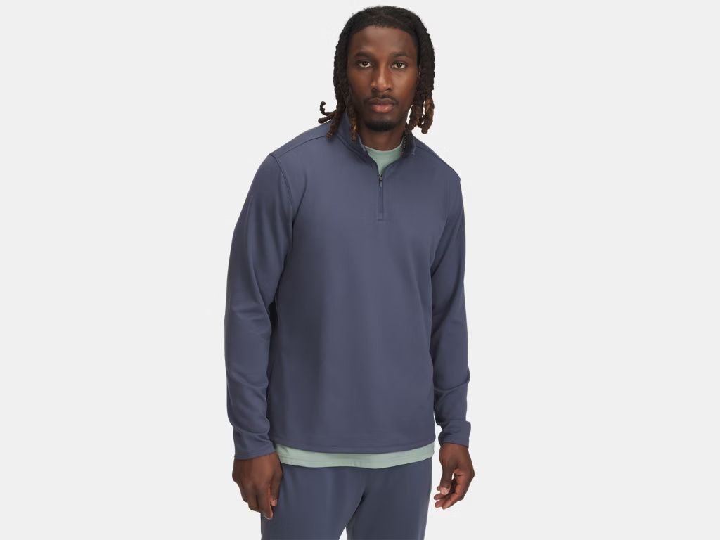 MAIN IMAGE OF UNDER ARMOUR MENS UA MOTION 1/4 ZIP SWEATER IN DOWNPOUR GRAY/DOWNPOUR GRAY MEDIUM