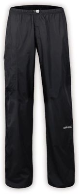 FRONT VIEW OF BOULDER GEAR WOMENS STRATUS RAIN PANT WITH WATERPROOFING AND FULLY SEAM-SEALED