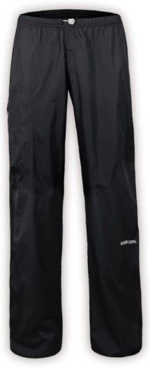 FRONT VIEW OF BOULDER GEAR WOMENS STRATUS RAIN PANT WITH WATERPROOFING AND FULLY SEAM-SEALED