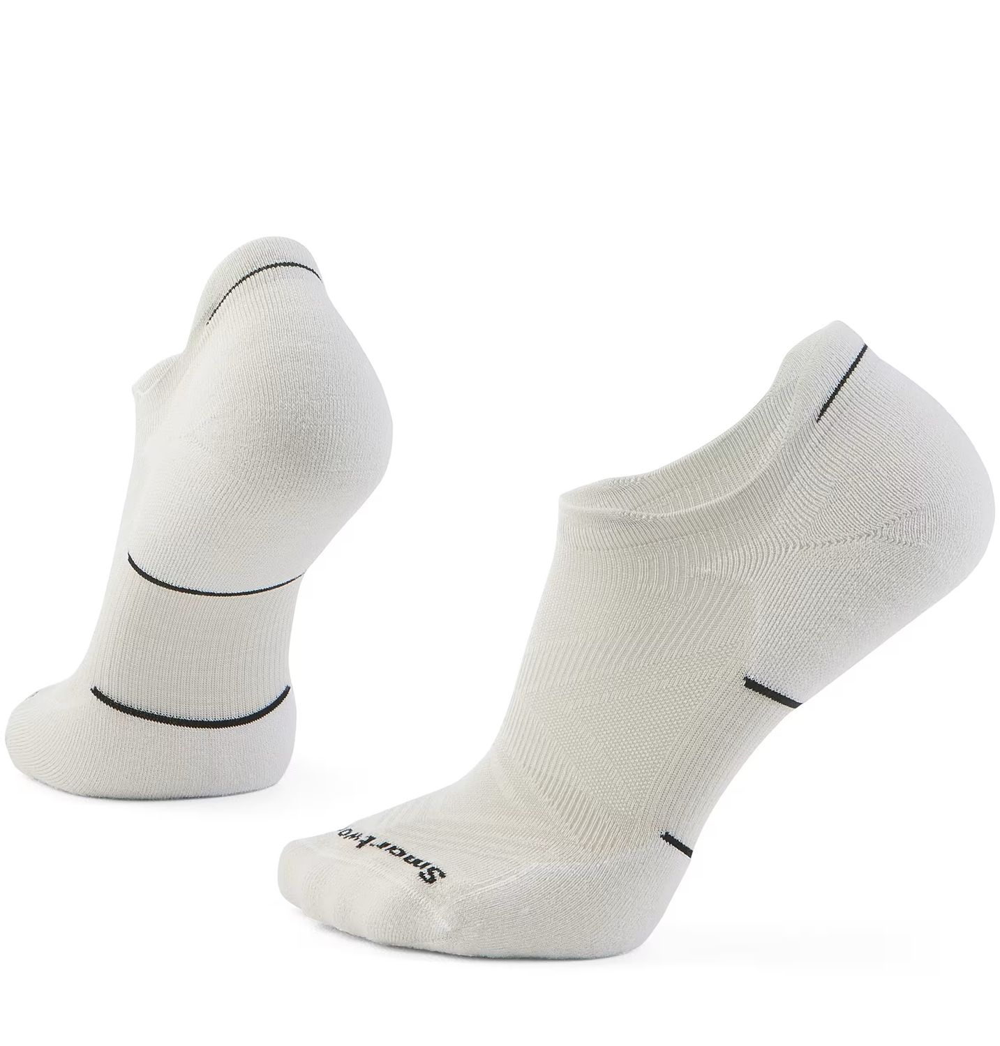 MAIN IMAGE OF SMARTWOOL MENS RUN TARGETED CUSHION LOW ANKLE SOCKS IN BLACK/WHITE LARGE