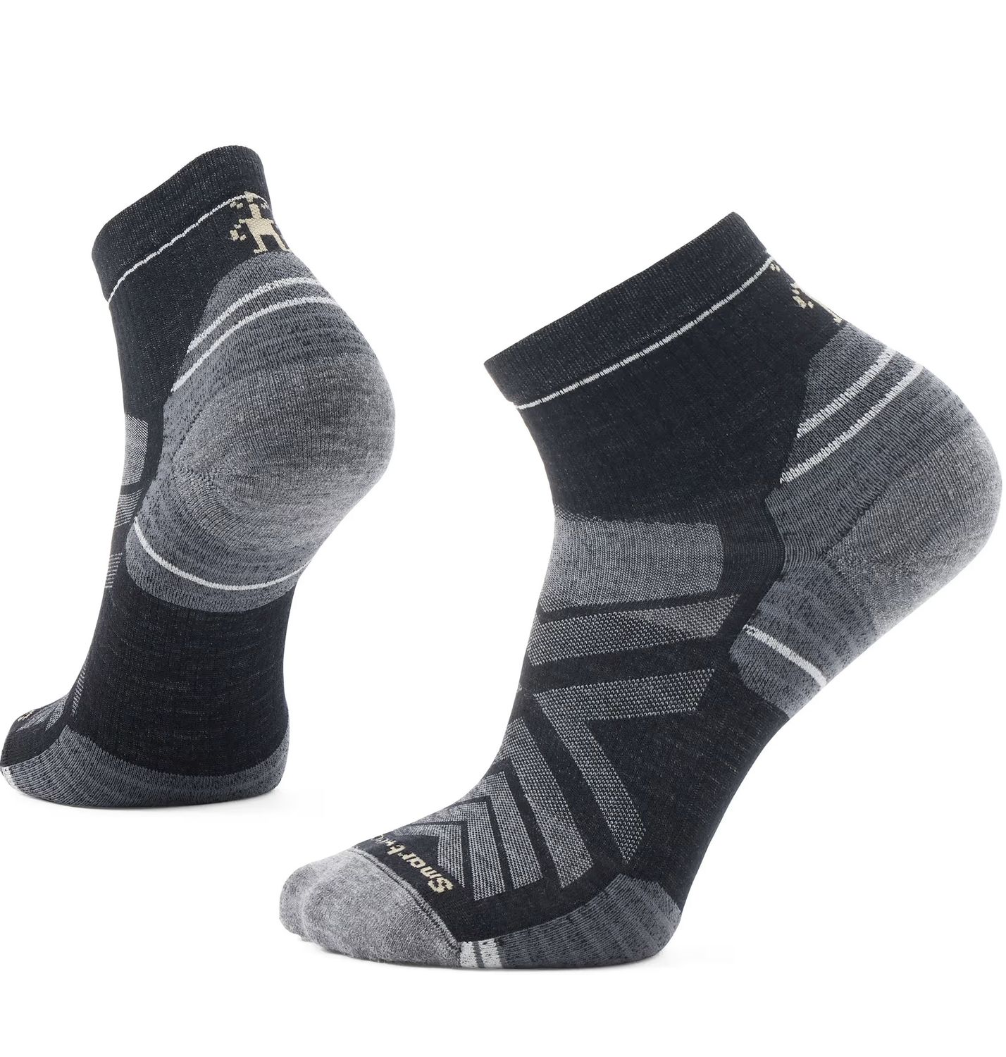 MAIN IMAGE OF SMARTWOOL MENS HIKE TARGETED CUSHION ANKLE SOCKS IN BLACK LARGE WITH BREATHABILITY